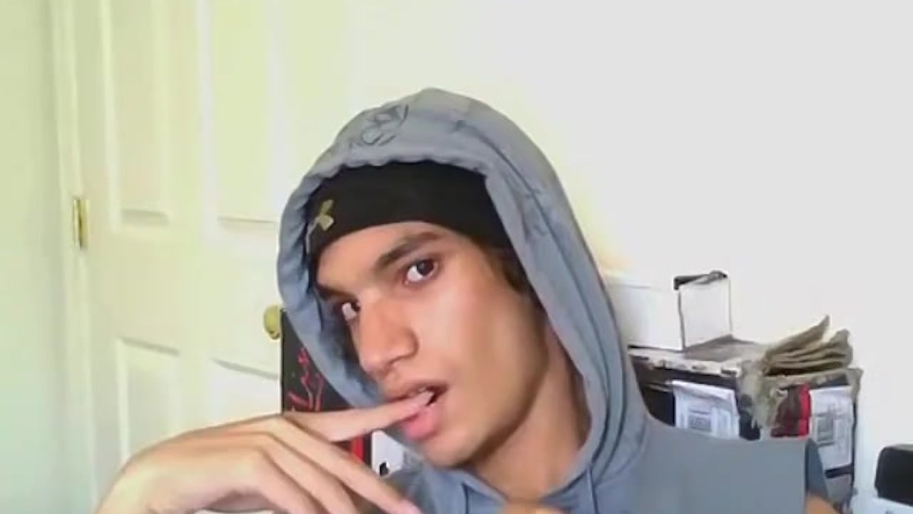 Cute twink Tristan solo jerking off big cock before cumshot